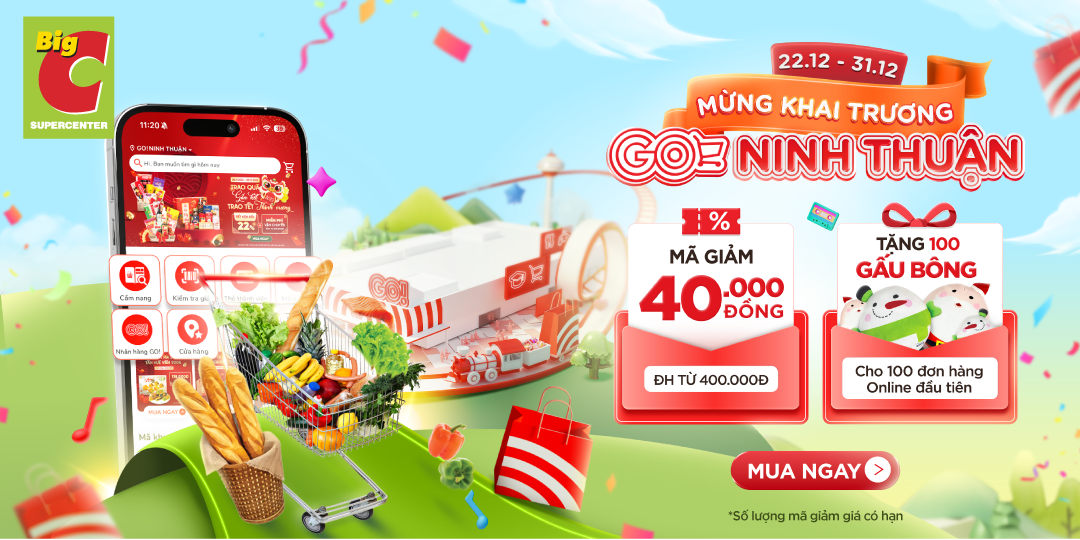 GO! APP TUNG DEAL HỜI - TẶNG QUÀ XINH YÊU MỪNG GO! NINH THUẬN KHAI TRƯƠNG