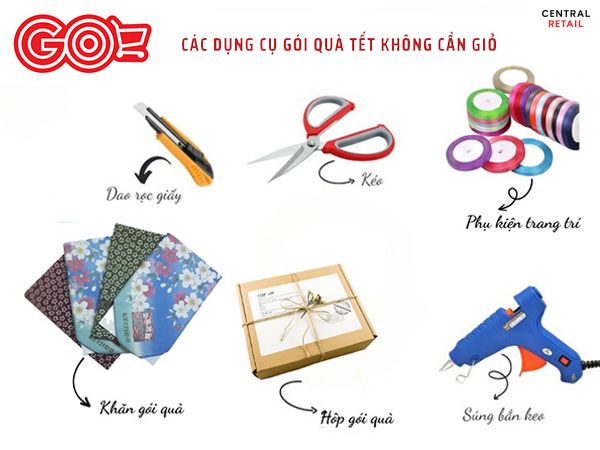 cách gói quà tết không cần giỏ