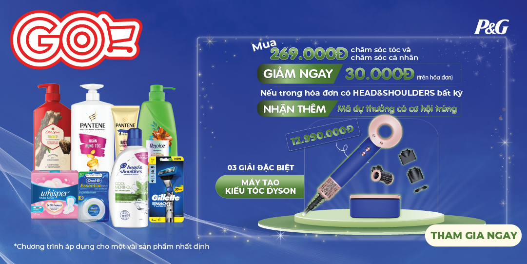 QUÉT HÓA ĐƠN P&G, RINH QUÀ DYSON TRỊ GIÁ CỰC SỐC! 