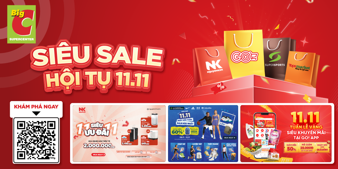 SIÊU SALE HỘI TỤ 11.11 ĐÃ TỚI! 